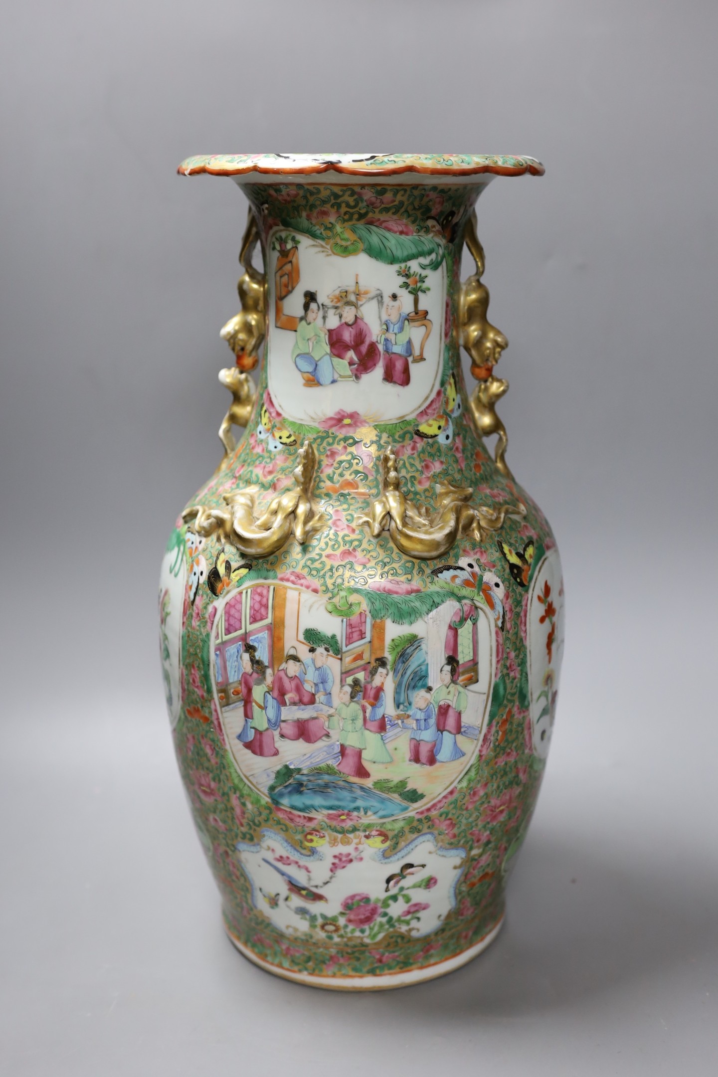 A Chinese famille rose vase